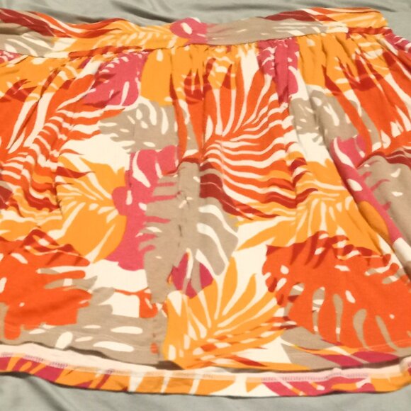 Lane Bryant Colorful Swing Skirt - Stretch Waist - 18/20 - Multicolor Palms - Picture 2 of 4